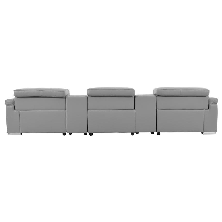 Charlie Light Gray Home Theater Leather Seating with 5PCS/3PWR  alternate image, 5 of 13 images.