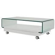 Clove II White Coffee Table w/Casters  alternate image, 2 of 6 images.