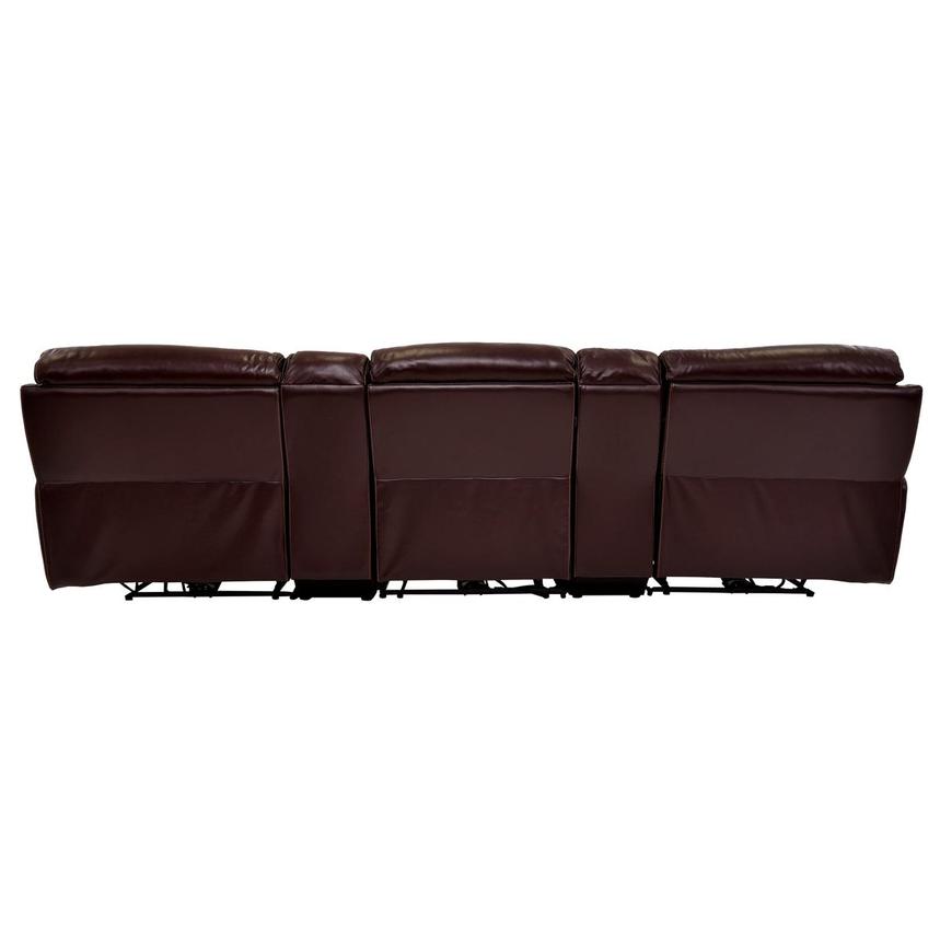 Napa Burgundy Home Theater Leather Seating with 5PCS/3PWR  alternate image, 5 of 10 images.