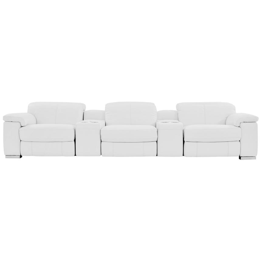 Charlie White Home Theater Leather Seating with 5PCS/3PWR  main image, 1 of 12 images.