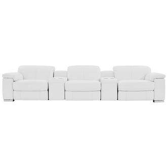 Charlie White Home Theater Leather Seating with 5PCS/3PWR