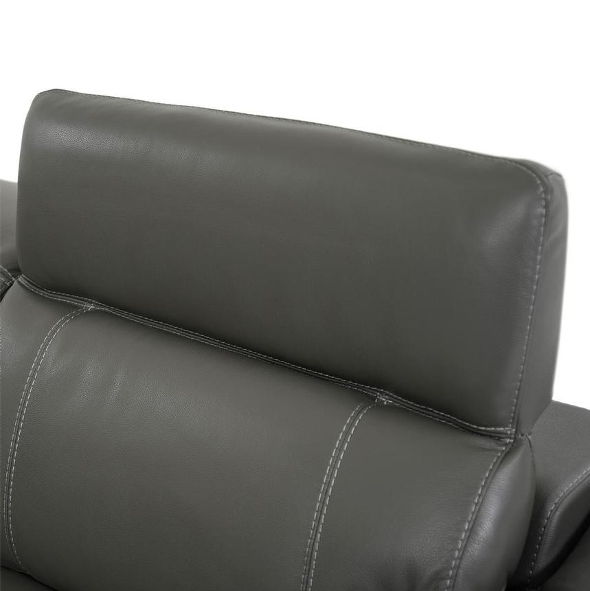 Austin Dark Gray Leather Power Reclining Sectional with 7PCS/3PWR  alternate image, 6 of 11 images.