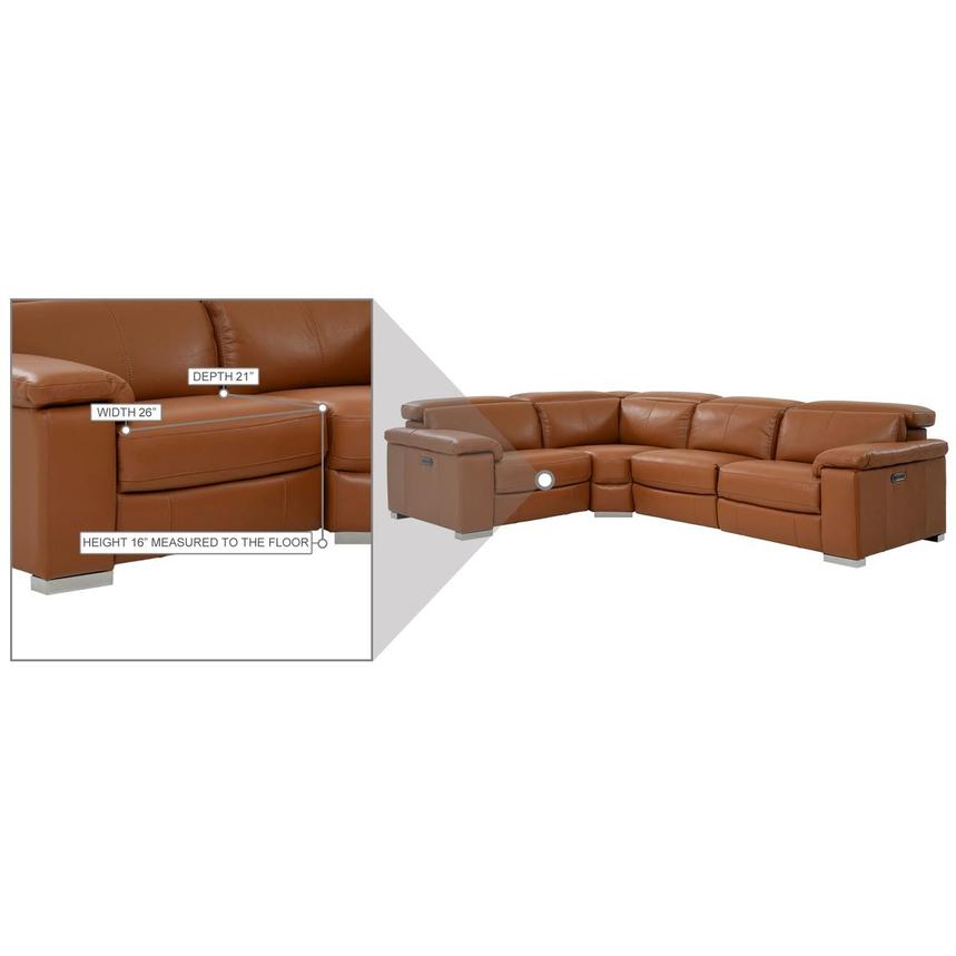 Charlie Tan Leather Power Reclining Sectional with 4PCS/2PWR  alternate image, 10 of 10 images.