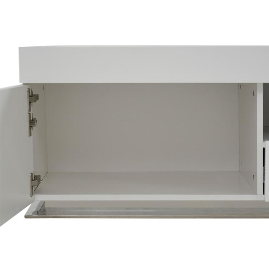 Grand Night White Gloss Tv Stand W Speakers El Dorado Furniture