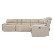 Cody Cream Leather Power Reclining Sectional with 6PCS/3PWR  alternate image, 3 of 8 images.