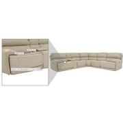 Cody Cream Leather Power Reclining Sectional with 6PCS/3PWR  alternate image, 8 of 8 images.