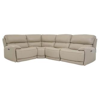 Cody Cream Leather Power Reclining Sectional with 4PCS/2PWR