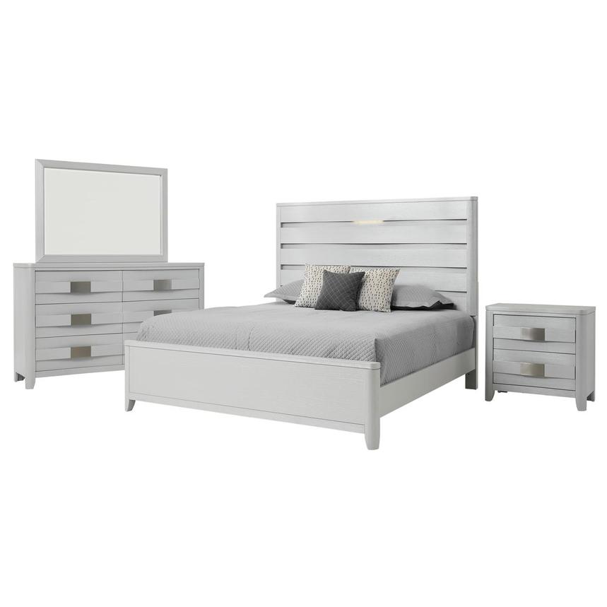 Contour White 4Piece King Bedroom Set El Dorado Furniture