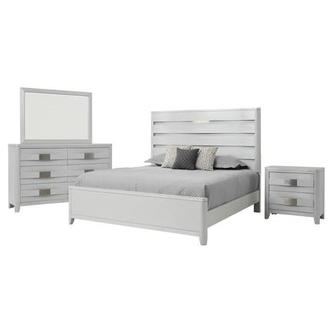 Contour White 4-Piece Queen Bedroom Set