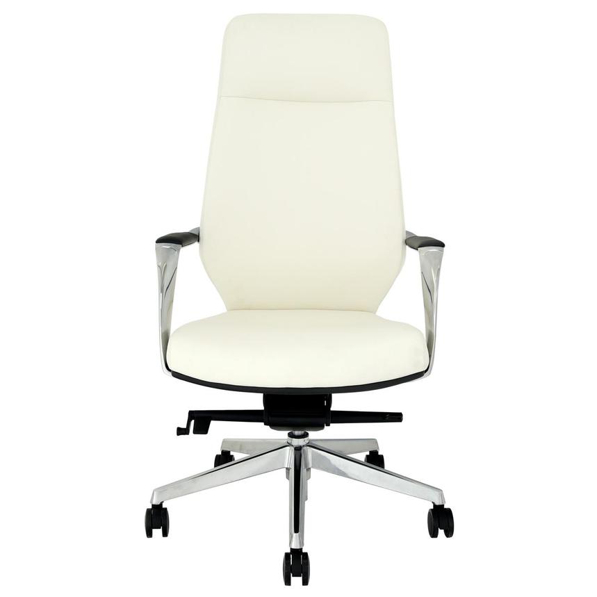 Yoshi White High Back Desk Chair  alternate image, 3 of 9 images.