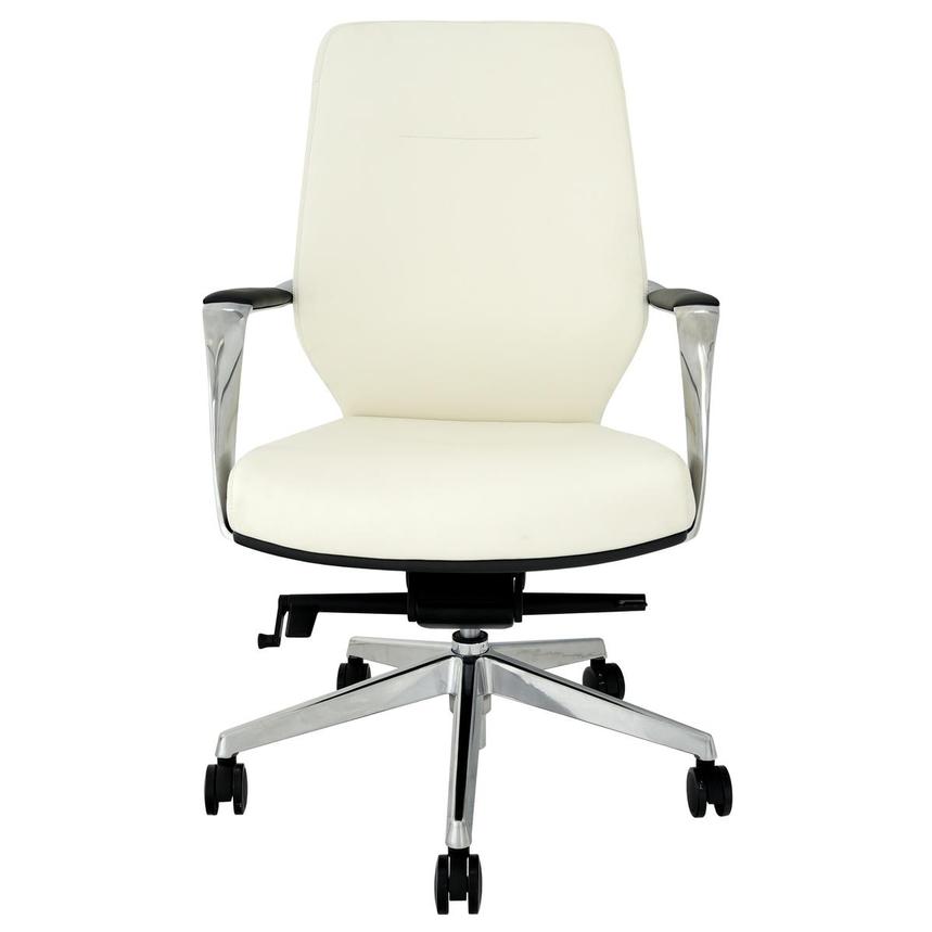 Yoshi White Low Back Desk Chair  alternate image, 2 of 8 images.