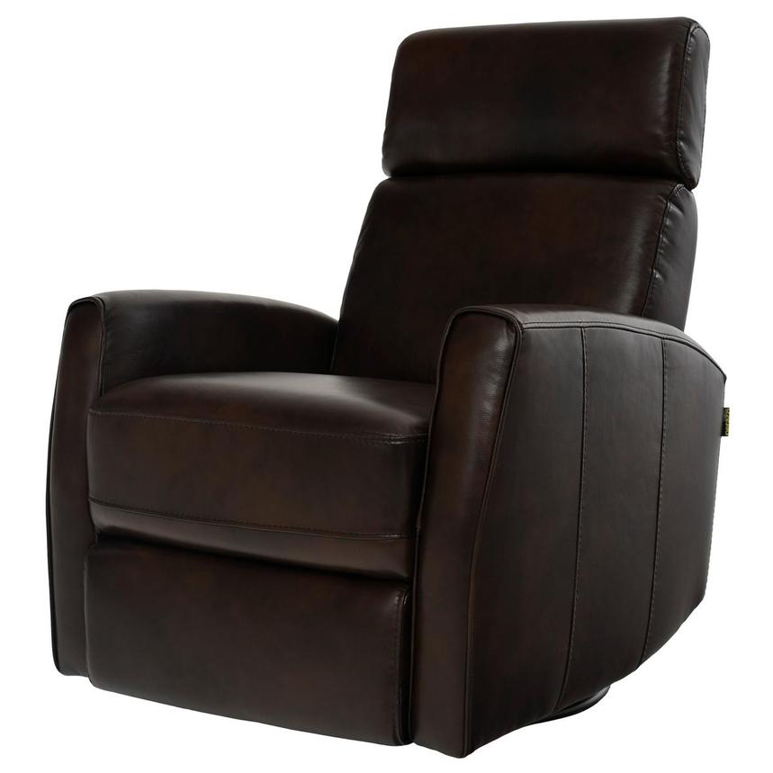 Lucca Brown Leather Power Recliner  alternate image, 2 of 10 images.