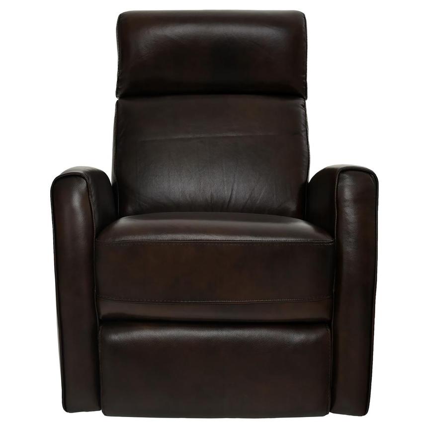 Lucca Brown Leather Power Glider Recliner  main image, 1 of 10 images.