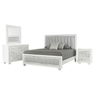 Isabel Gray 4-Piece King Bedroom Set | El Dorado Furniture