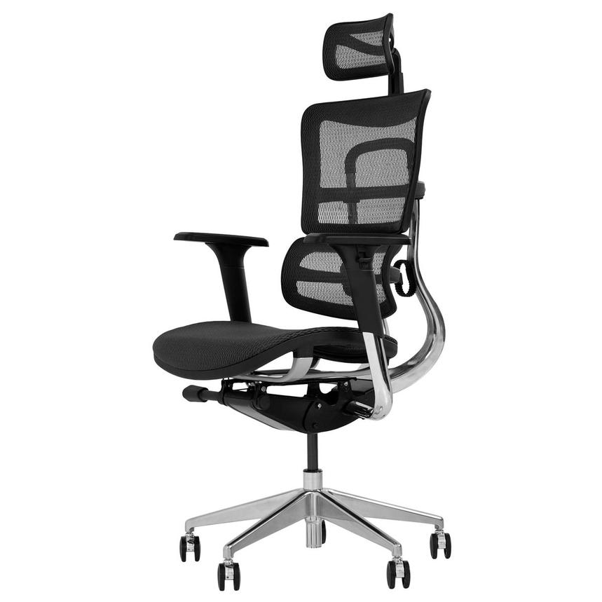 Arsenio Black High Back Desk Chair  alternate image, 3 of 12 images.