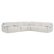 Austin Light Gray Leather Power Reclining Sectional with 6PCS/3PWR  main image, 1 of 11 images.