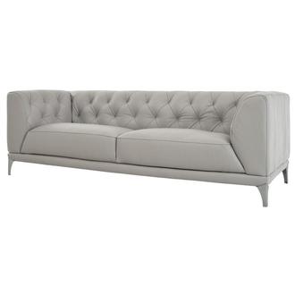 Diana Gray Leather Sofa