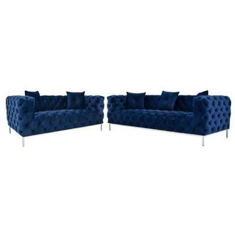 Crandon Blue 2-Piece Living Room Set