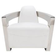 Aviator II White Leather Accent Chair  alternate image, 2 of 7 images.