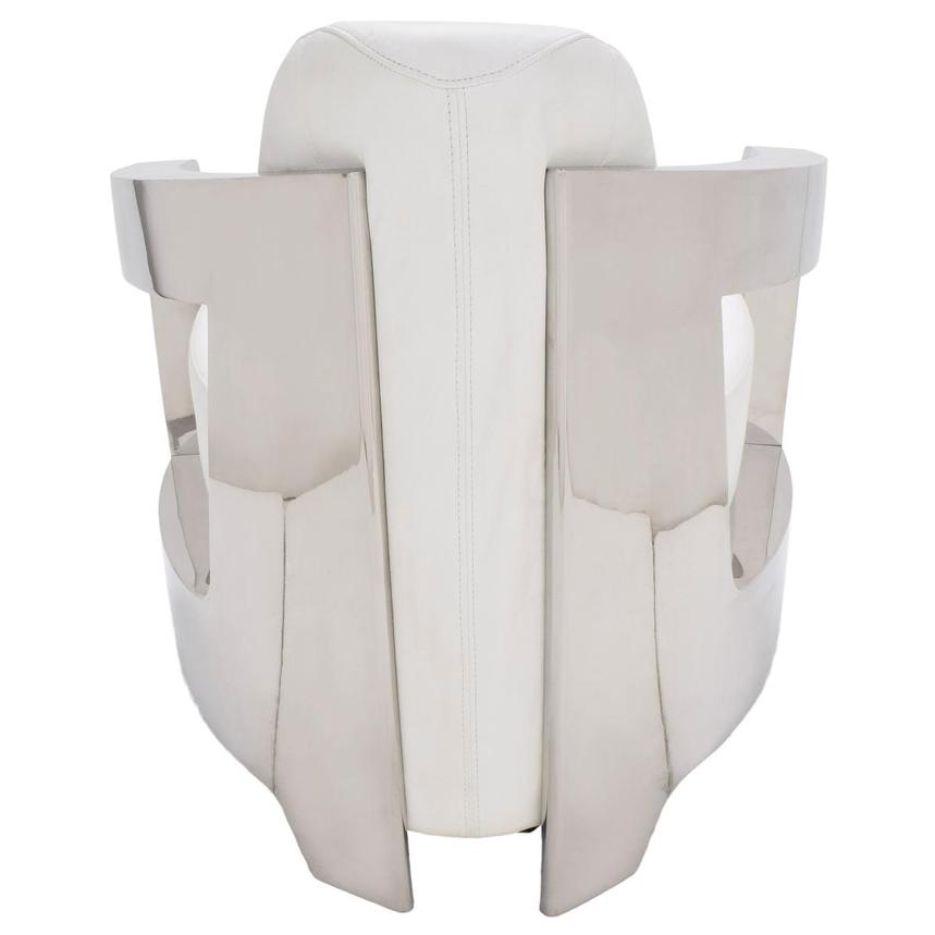 Aviator II White Leather Accent Chair alternate image, 4 of 7 images.