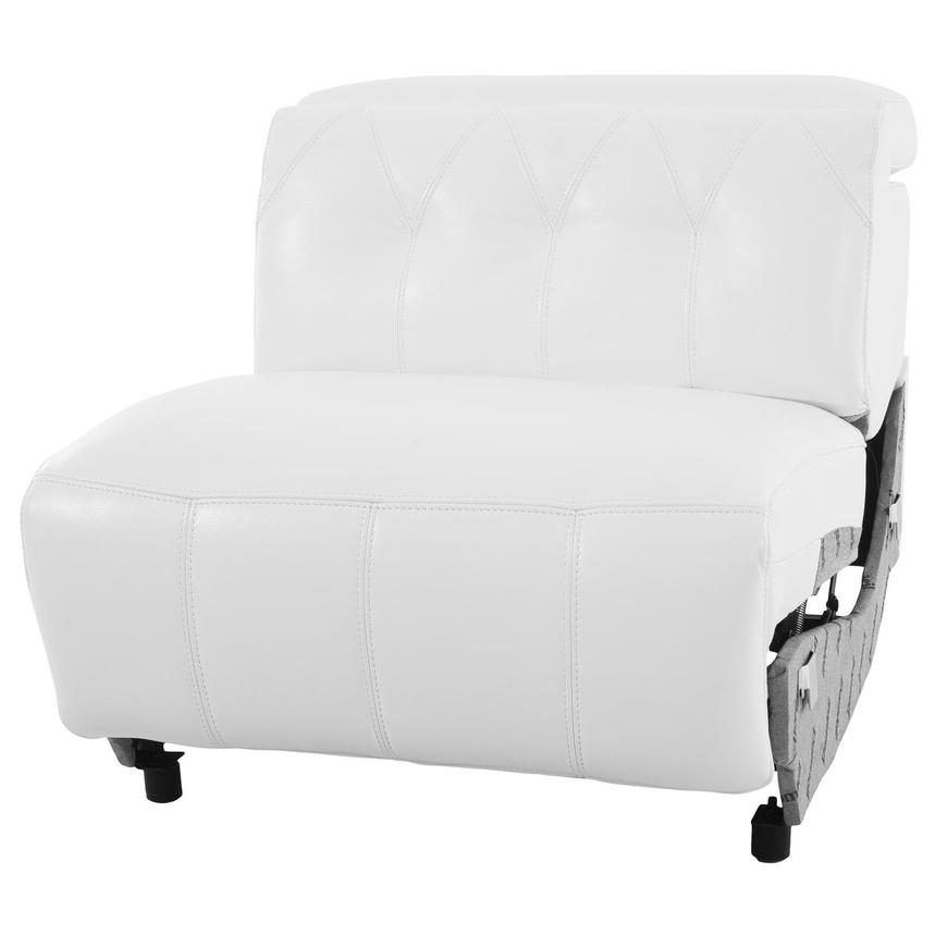Anchi White Power Motion Armless Recliner  alternate image, 2 of 5 images.
