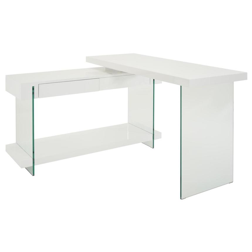 Cherish White L-Shaped Desk  main image, 1 of 10 images.