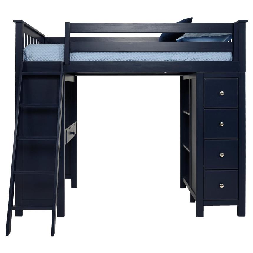 Haus Blue Twin Loft Bed w/Desk & Chest  main image, 1 of 14 images.