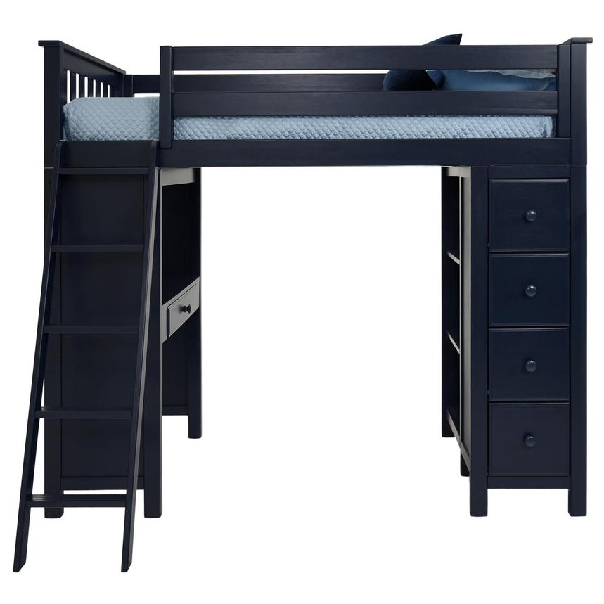 Haus Blue Twin Loft Bed W Desk Chest, Twin Loft Bed With Desk Underneath