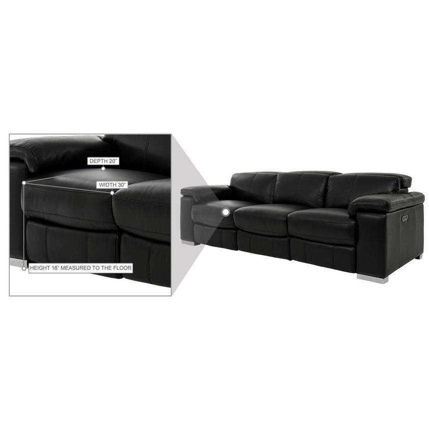 Charlie Black Leather Power Reclining Sofa  alternate image, 11 of 12 images.