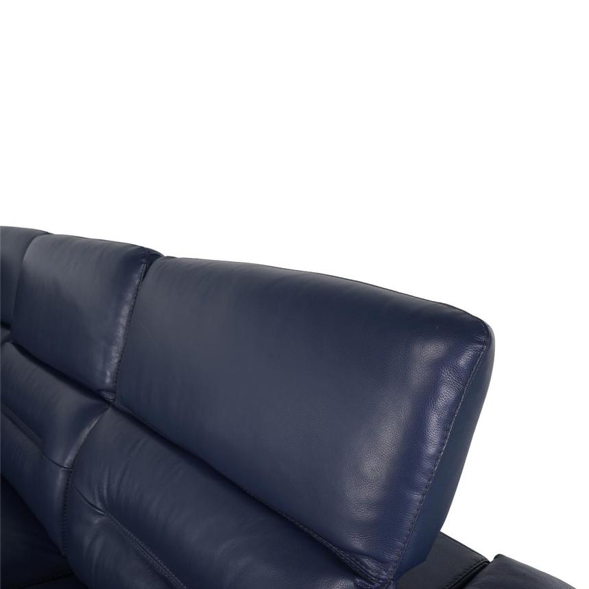 Anabel Blue Leather Power Reclining Sectional with 6PCS/3PWR  alternate image, 8 of 14 images.