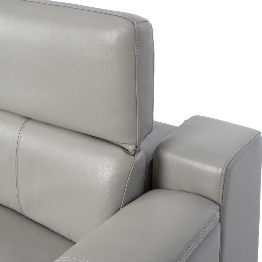 Davis 2.0 Silver Leather Power Reclining Sectional with 4PCS/2PWR  alternate image, 6 of 10 images.
