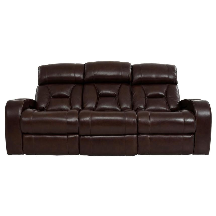 Gio Brown Leather Power Reclining Sofa  main image, 1 of 18 images.