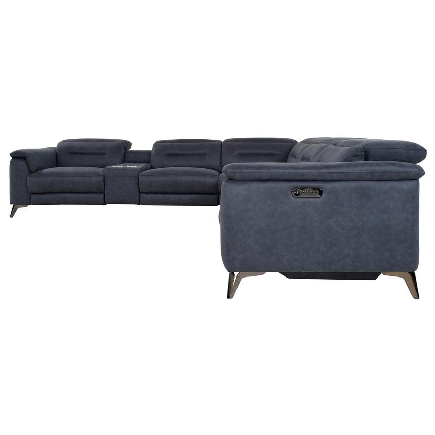 Claribel II Blue Power Reclining Sectional with 6PCS/3PWR  alternate image, 3 of 12 images.