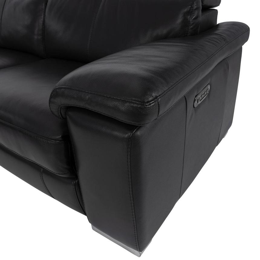 Charlie Black Leather Power Reclining Loveseat alternate image, 6 of 8 images.