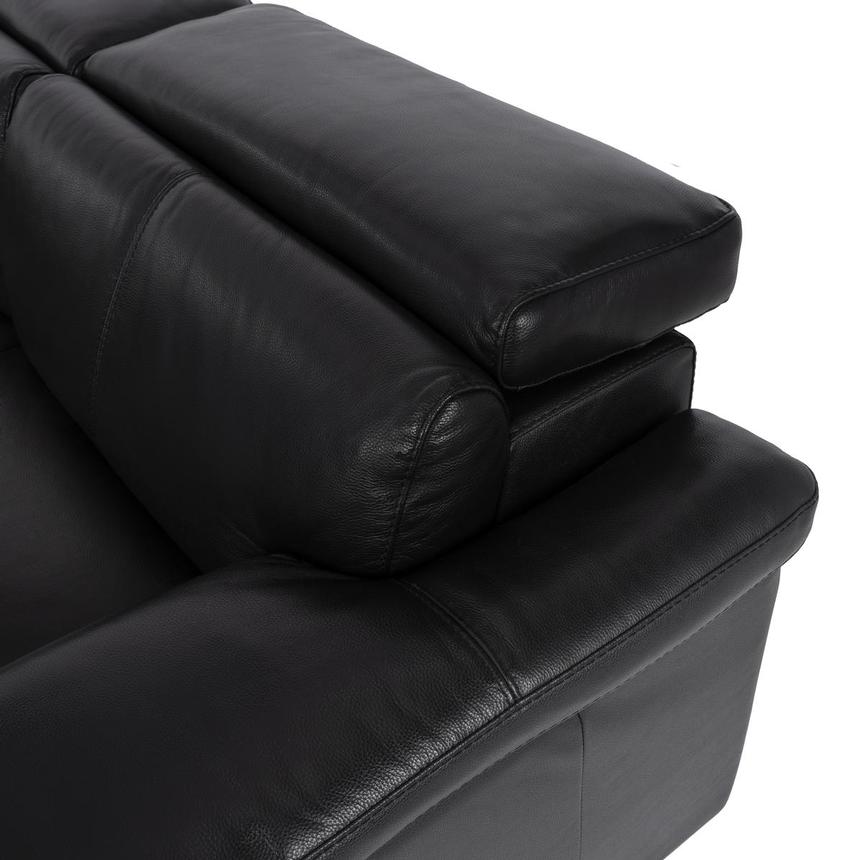 Charlie Black Leather Power Reclining Sofa alternate image, 4 of 8 images.