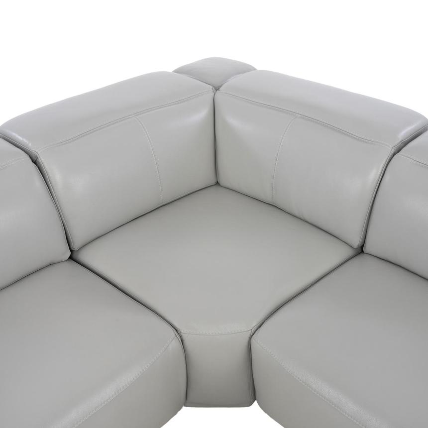 Davis 2.0 Silver Leather Power Reclining Sectional with 6PCS/2PWR alternate image, 4 of 12 images.