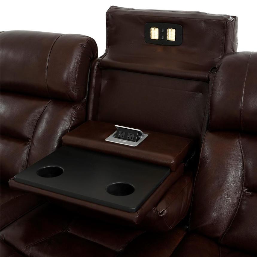 Gio Brown Leather Power Reclining Sofa alternate image, 9 of 18 images.