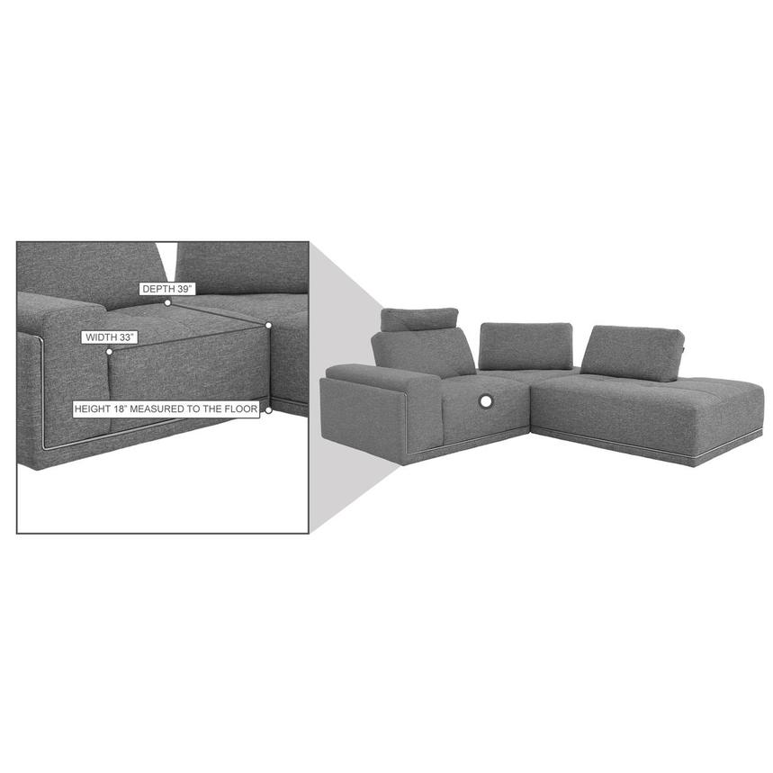 Satellite 3PC Corner Sofa w/Right Chaise  alternate image, 5 of 6 images.