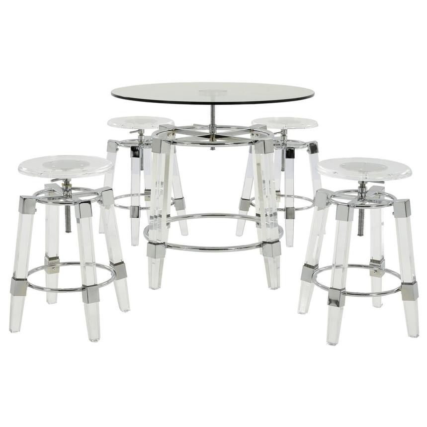 Julie Clear 5-Piece Counter Dining Set  main image, 1 of 12 images.