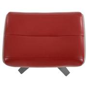 Enzo II Red Leather Ottoman  alternate image, 5 of 7 images.