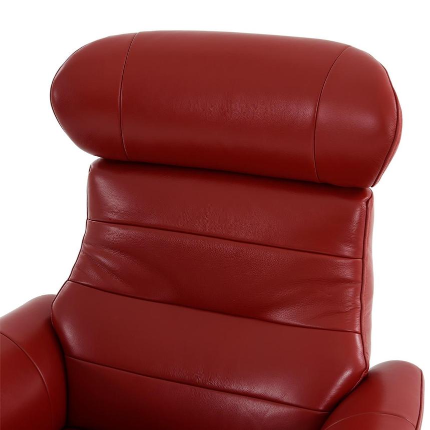 Enzo II Red Leather Swivel Chair  alternate image, 7 of 12 images.