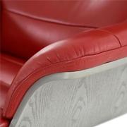 Enzo II Red Leather Swivel Chair  alternate image, 10 of 12 images.