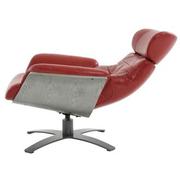 Enzo II Red Leather Swivel Chair  alternate image, 5 of 12 images.