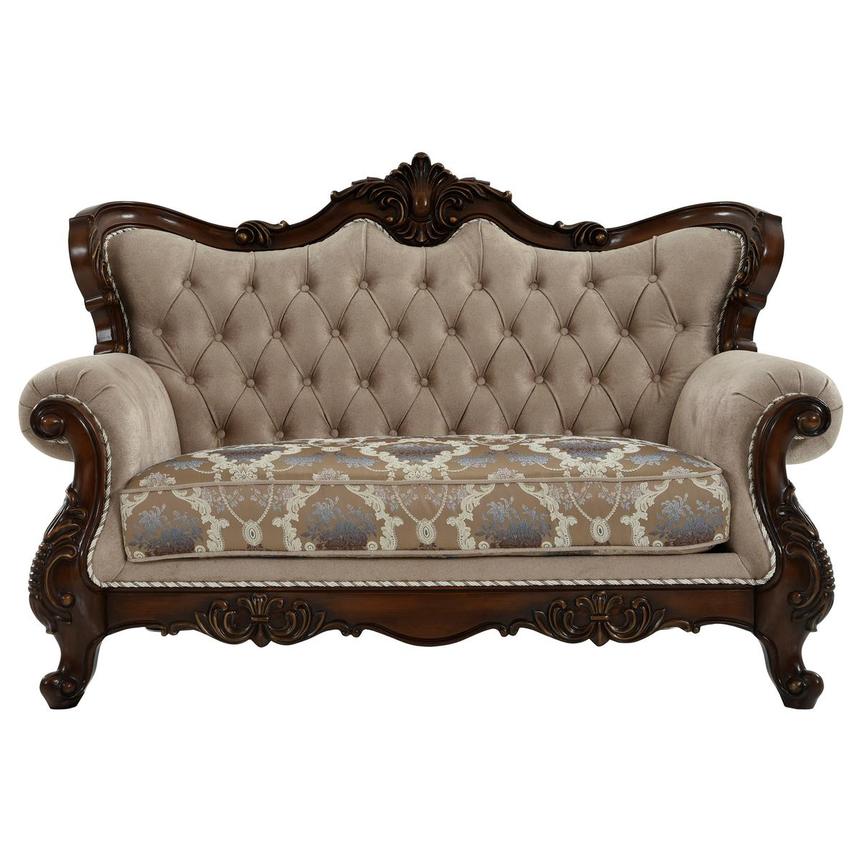 New Roma Brown Loveseat  alternate image, 4 of 12 images.