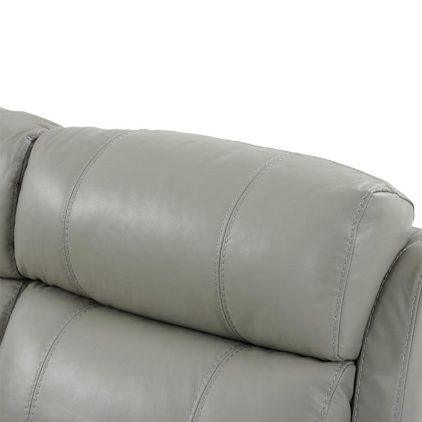 Ronald 2.0 Gray Leather Power Reclining Sectional with 5PCS/3PWR  alternate image, 5 of 8 images.