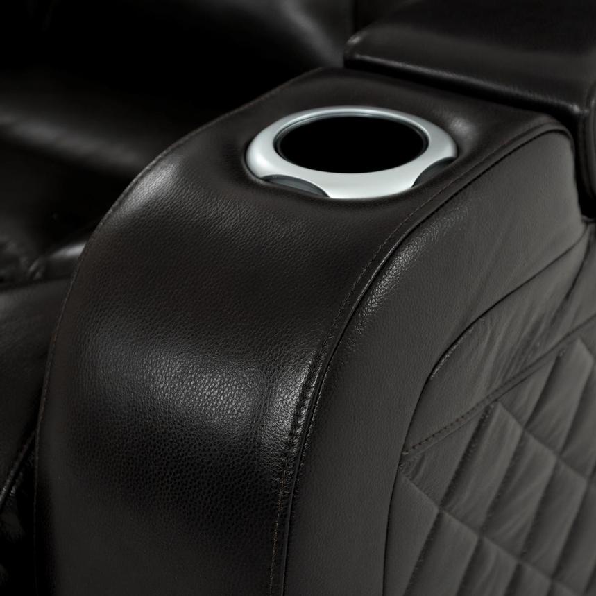 Gio Black Leather Power Recliner  alternate image, 8 of 14 images.