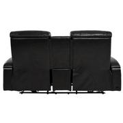 Gio Black Leather Power Reclining Sofa w/Console  alternate image, 5 of 15 images.