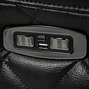 Gio Black Leather Power Reclining Sofa w/Console  alternate image, 13 of 15 images.