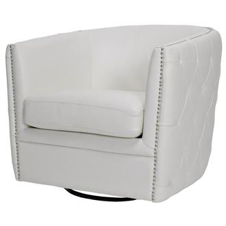Falkirk II Leather Swivel Chair