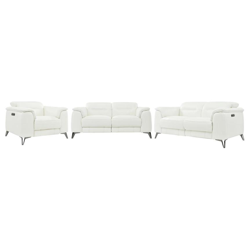 Anabel White 3-Piece Living Set  main image, 1 of 4 images.